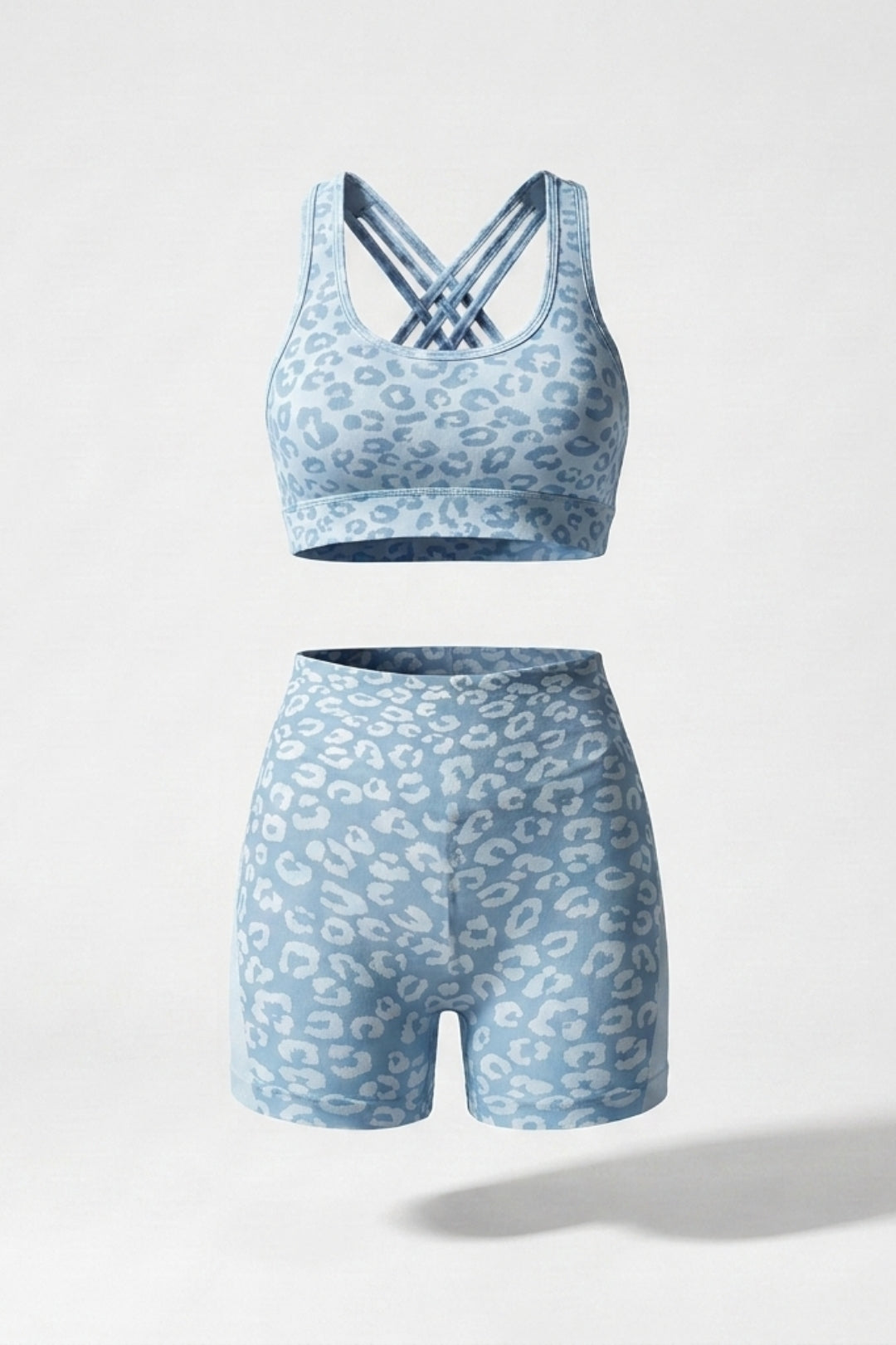 Dames Sport Set | Sculpting Fit | Luipaardprint | Cross Back Activewear Set