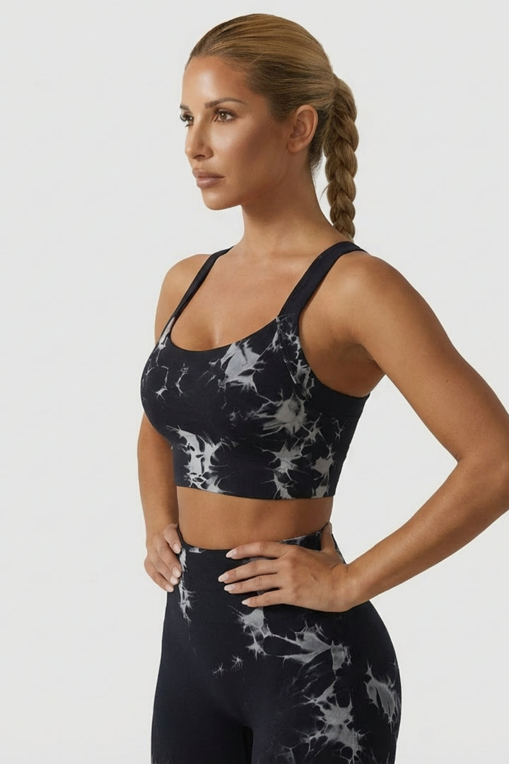 Women's Sports Bra Top | Seamless Tie-Dye | Breathable & Stretch