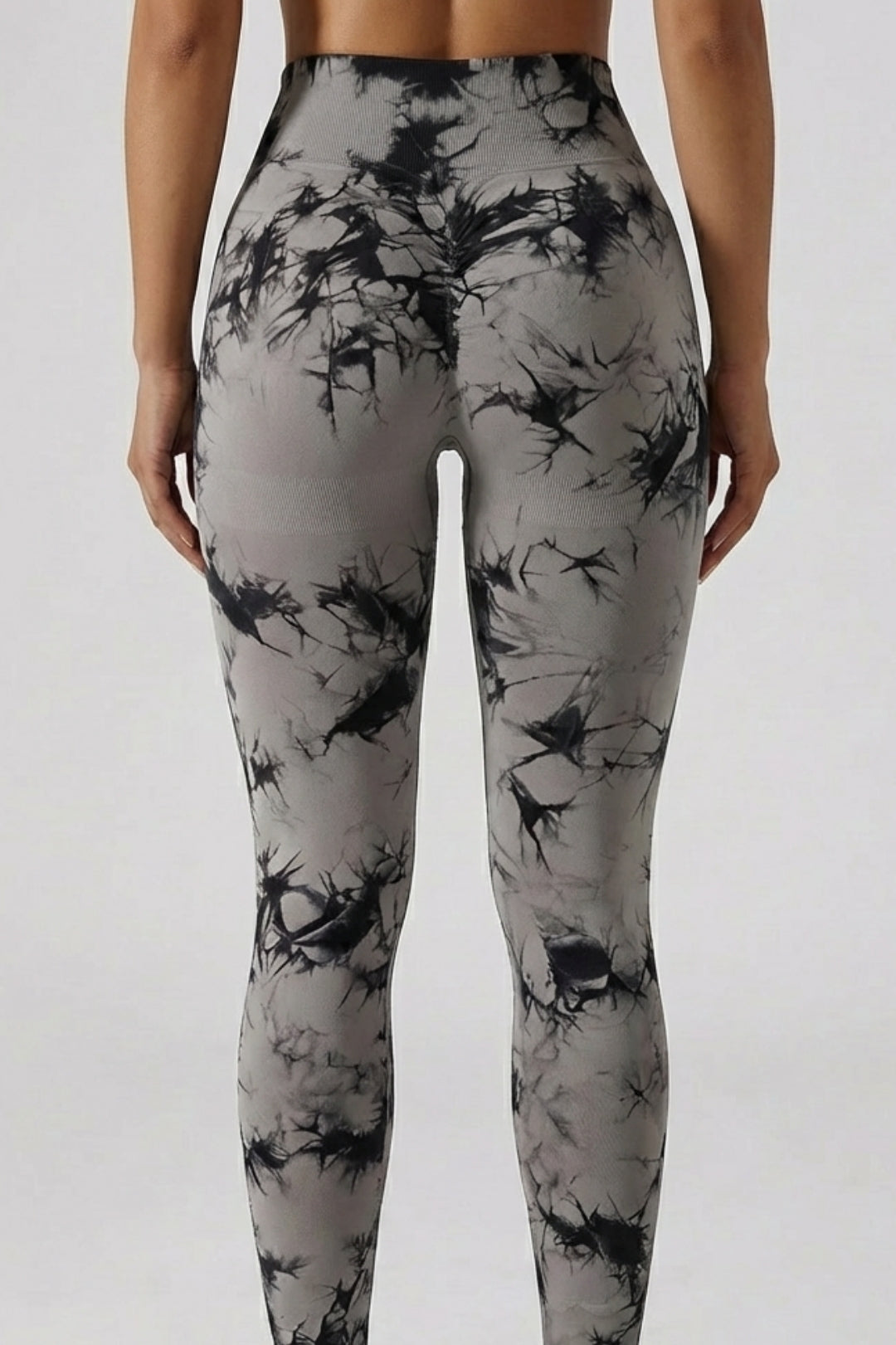 Dames fitnesslegging met tie-dye print | Hoge taille | Naadloos en vormgevend