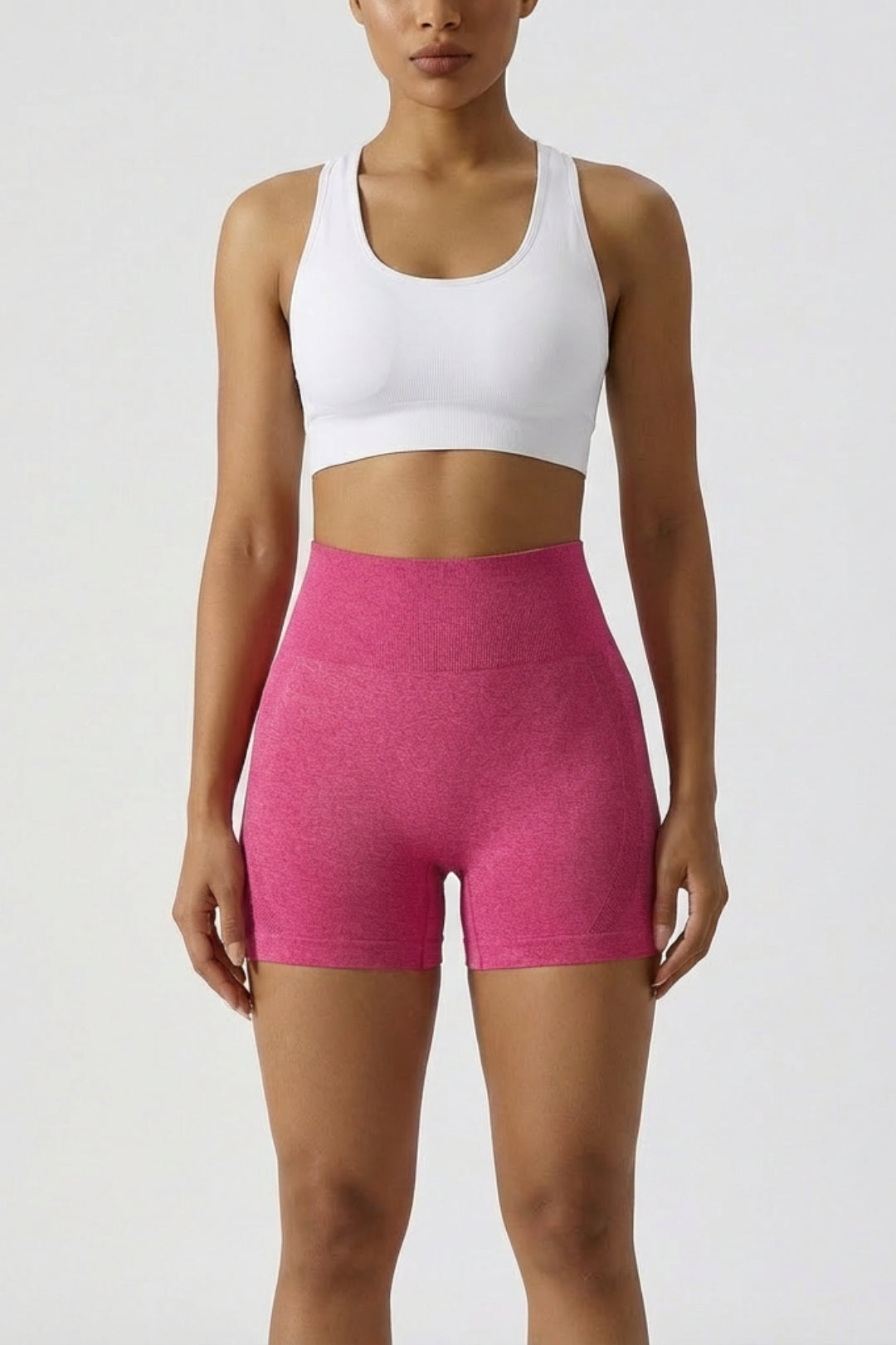 Damessportshorts | Hoge taille | Naadloos & buikcorrigerend