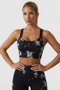 Women's Sports Bra Top | Seamless Tie-Dye | Breathable & Stretch