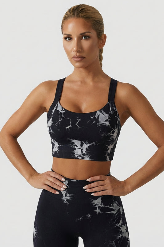 Women's Sports Bra Top | Seamless Tie-Dye | Breathable & Stretch