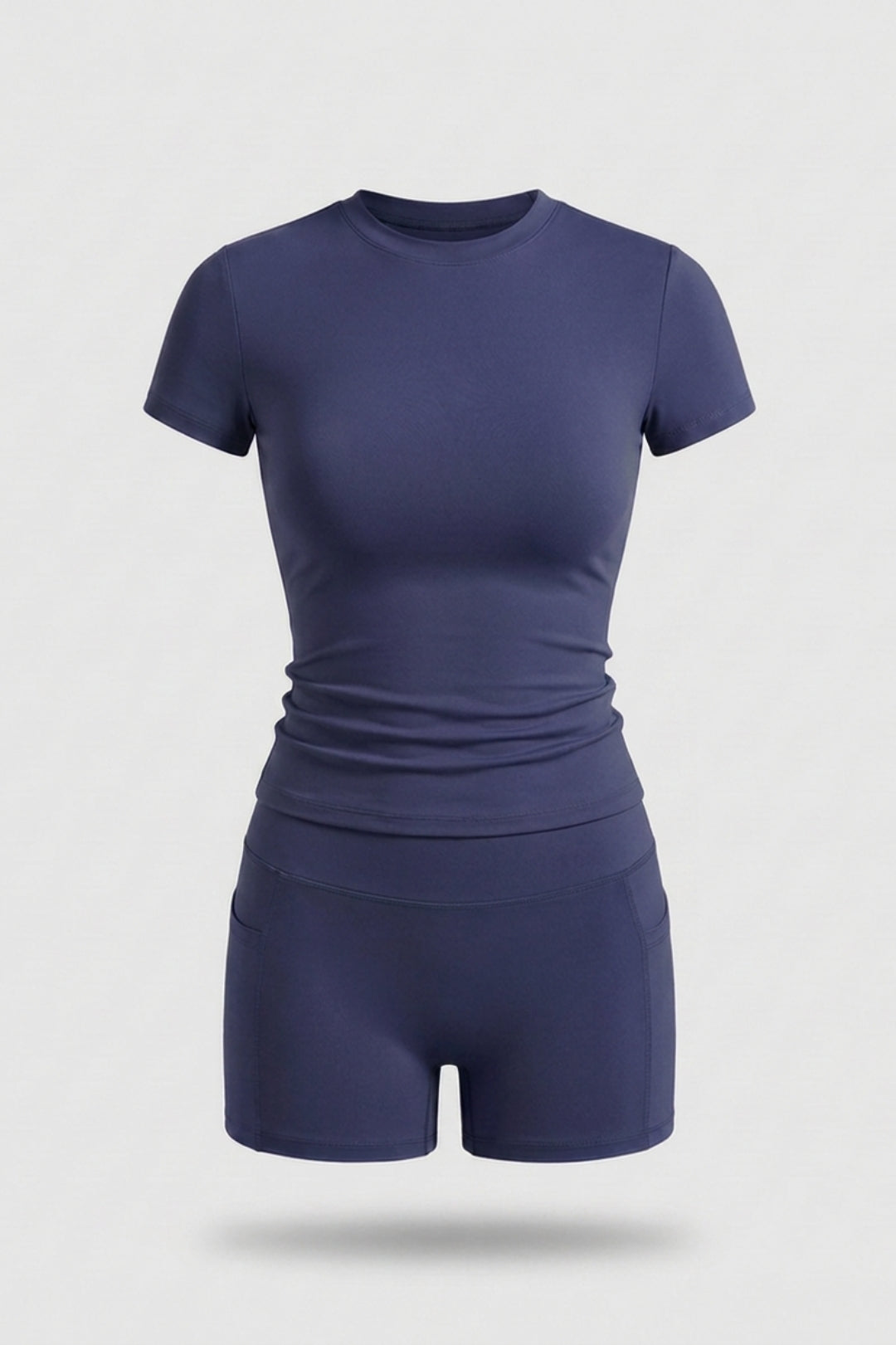 Dames 2-Delige Sport Set | Slim Fit | Short Sleeve Top & Biker Short