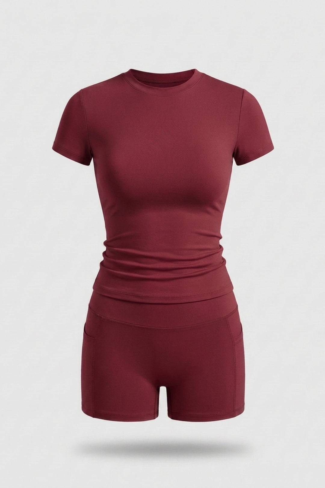 Dames 2-Delige Sport Set | Slim Fit | Short Sleeve Top & Biker Short