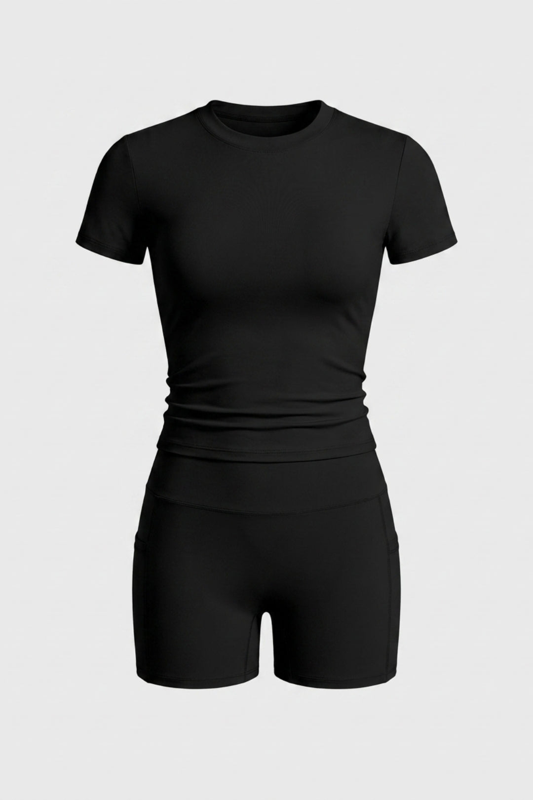 Dames 2-Delige Sport Set | Slim Fit | Short Sleeve Top & Biker Short