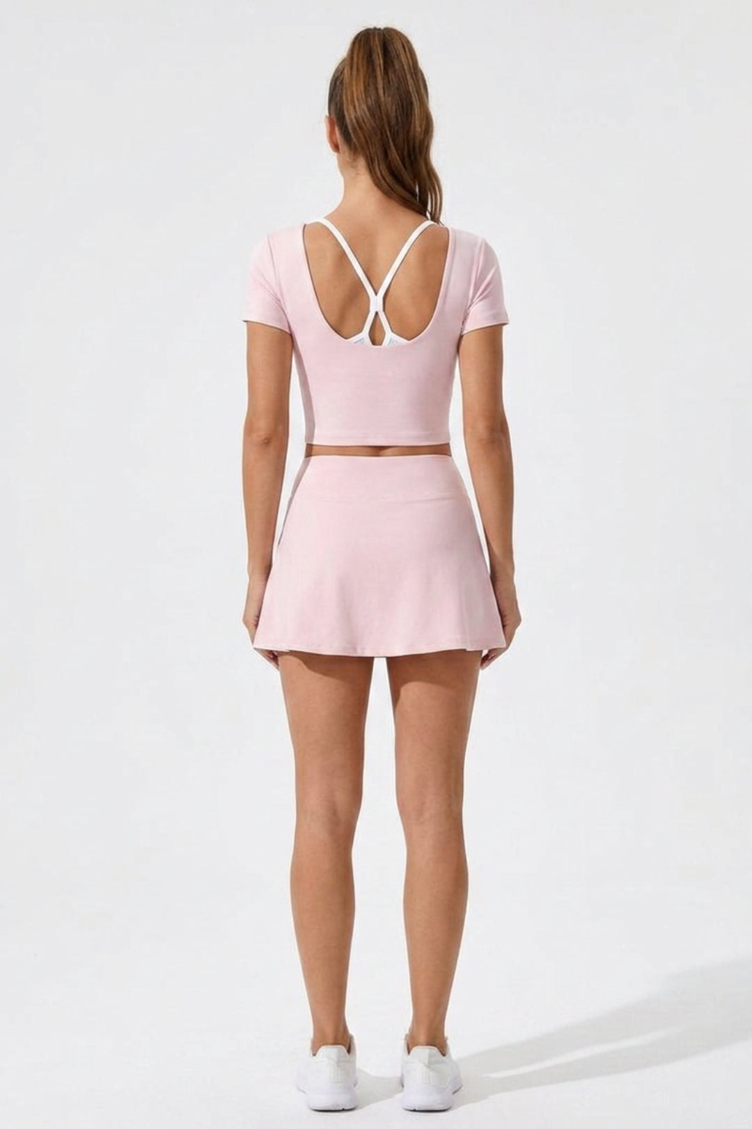Dames 2-delig Sport Set | Top & Rok | Activewear Set | Ingebouwd broekje