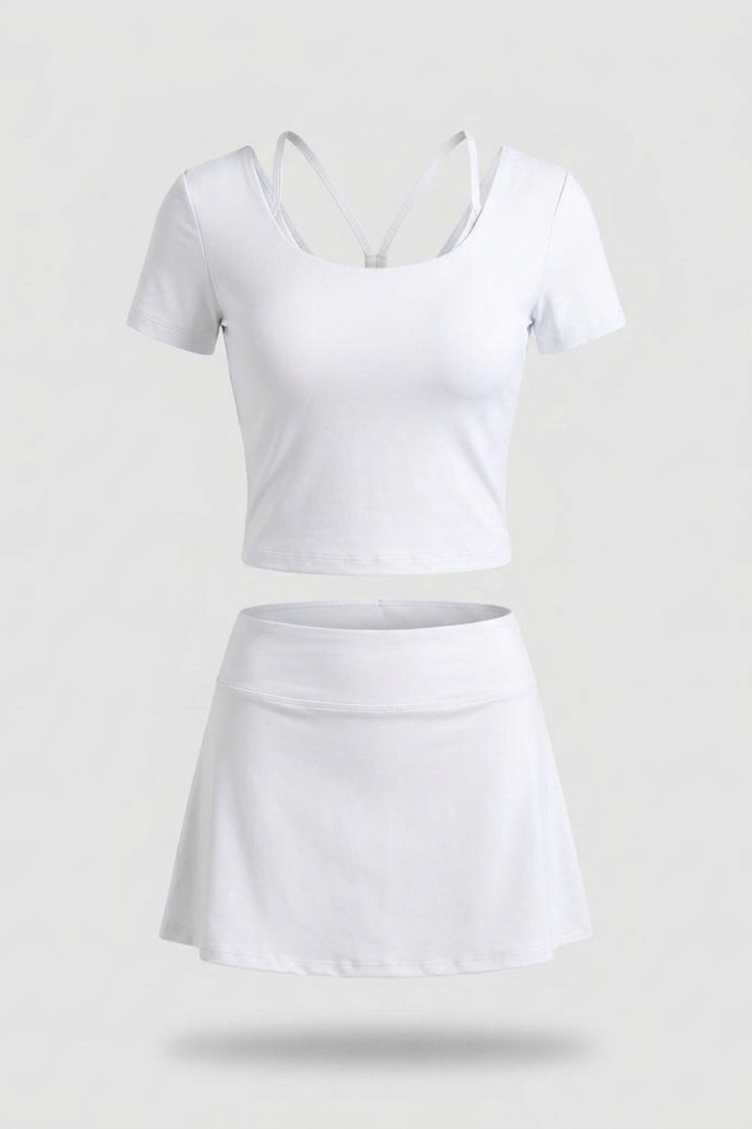 Dames 2-delig Sport Set | Top & Rok | Activewear Set | Ingebouwd broekje