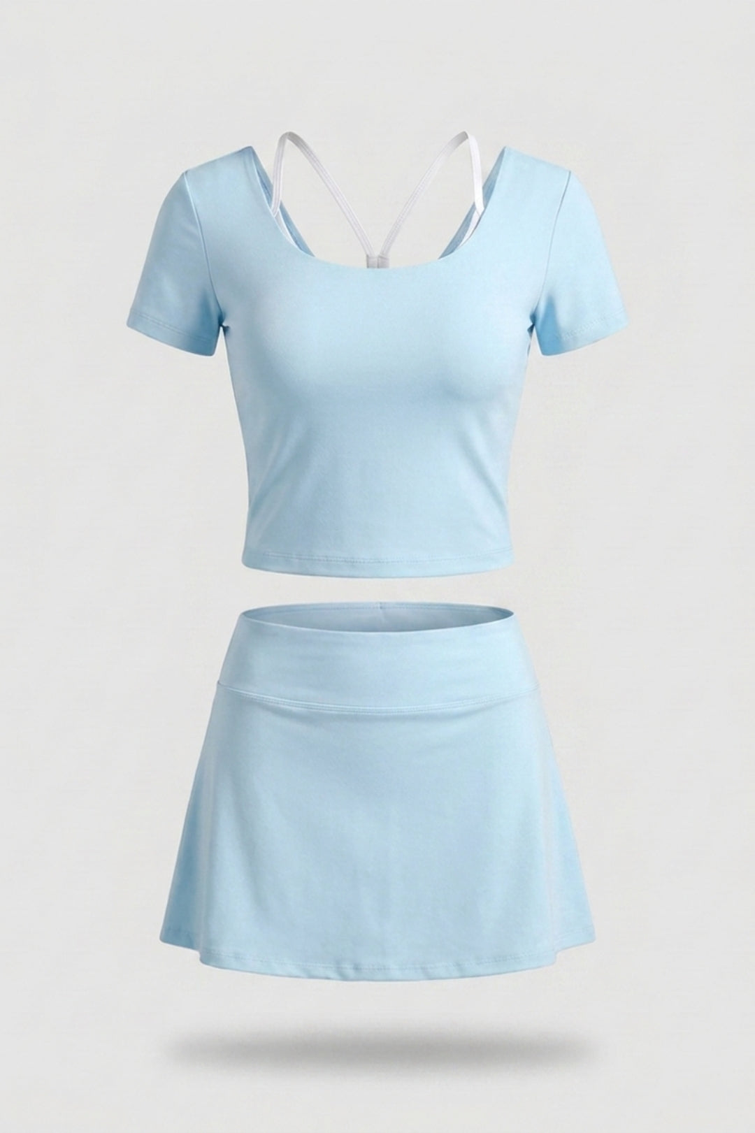 Dames 2-delig Sport Set | Top & Rok | Activewear Set | Ingebouwd broekje