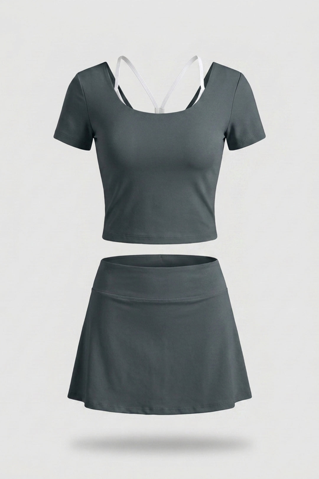 Dames 2-delig Sport Set | Top & Rok | Activewear Set | Ingebouwd broekje