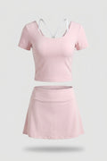 Dames 2-delig Sport Set | Top & Rok | Activewear Set | Ingebouwd broekje