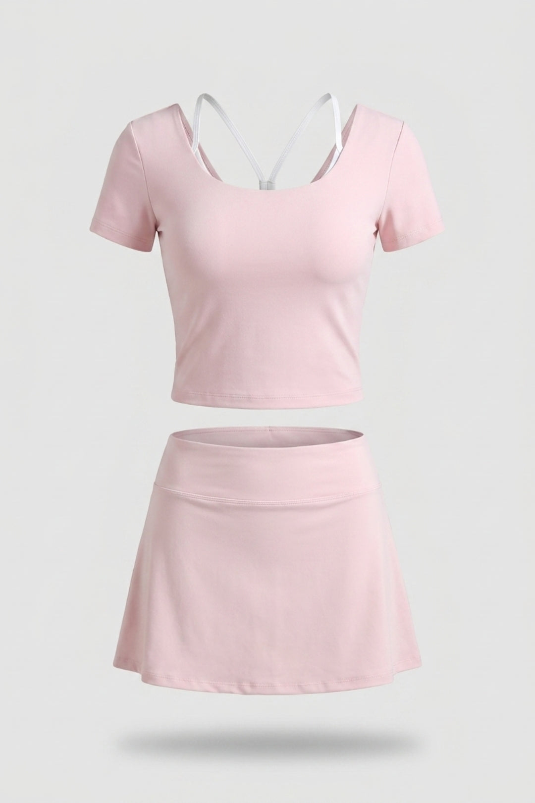 Dames 2-delig Sport Set | Top & Rok | Activewear Set | Ingebouwd broekje