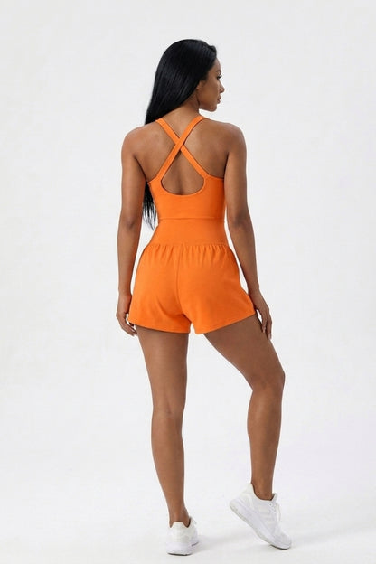 Dames Activewear Jumpsuit | Racerback | One Piece Met Short