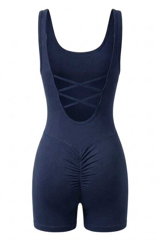 Dames Activewear Onesie | Aansluitende Fit | Open Rug | Tummy Control Look