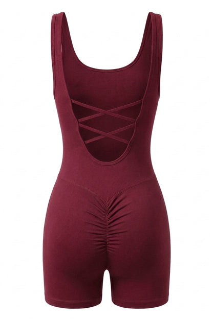Dames Activewear Onesie | Aansluitende Fit | Open Rug | Tummy Control Look