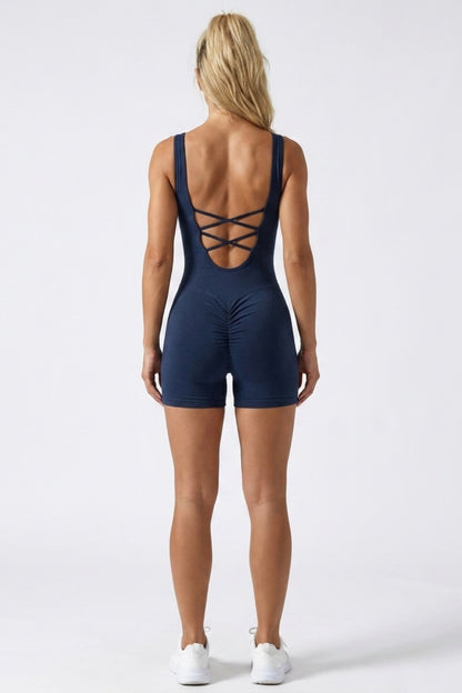 Dames Activewear Onesie | Aansluitende Fit | Open Rug | Tummy Control Look