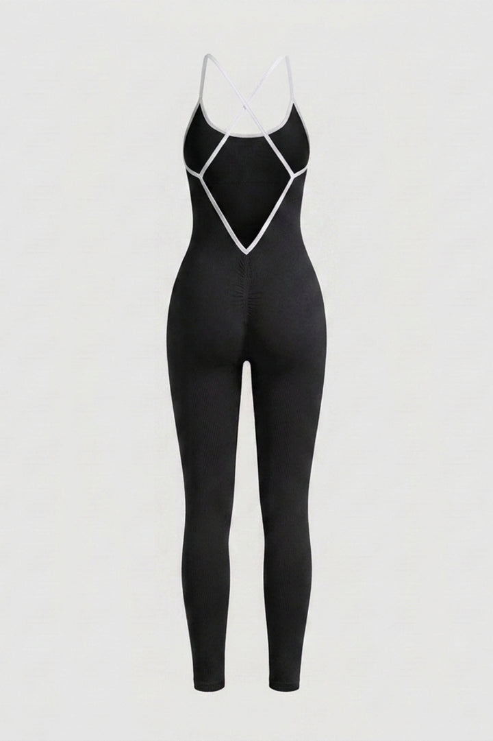 Dames Activewear Onesie | Aansluitende Fit | Strappy Yoga Jumpsuit
