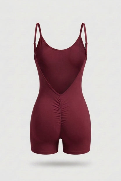 Dames Activewear Onesie | Sculpting Fit | Korte Pijpen | Strappy Sport Jumpsuit