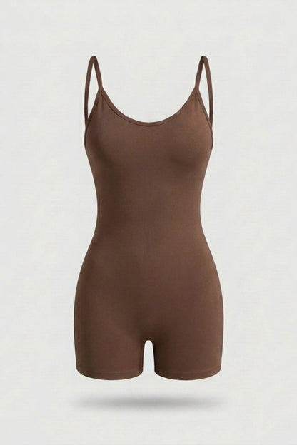 Dames Activewear Onesie | Sculpting Fit | Korte Pijpen | Strappy Sport Jumpsuit
