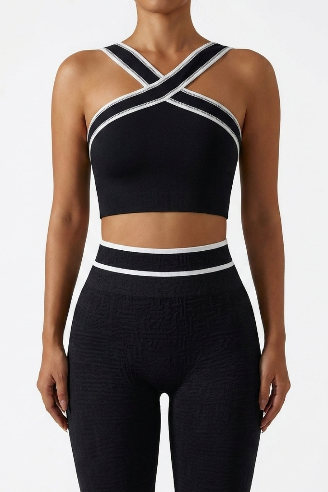 Dames Activewear Set | Sculpting Fit | Contrast Bies | Sportieve Workout Outfit