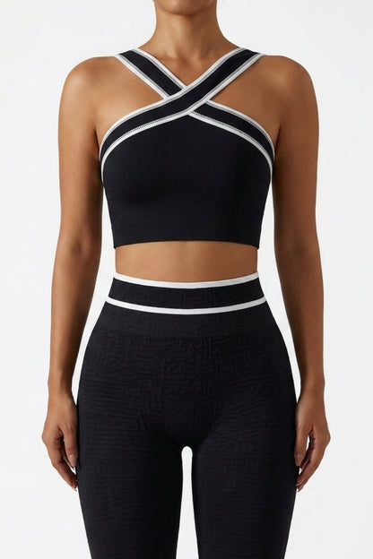 Dames Activewear Set | Sculpting Fit | Contrast Bies | Sportieve Workout Outfit