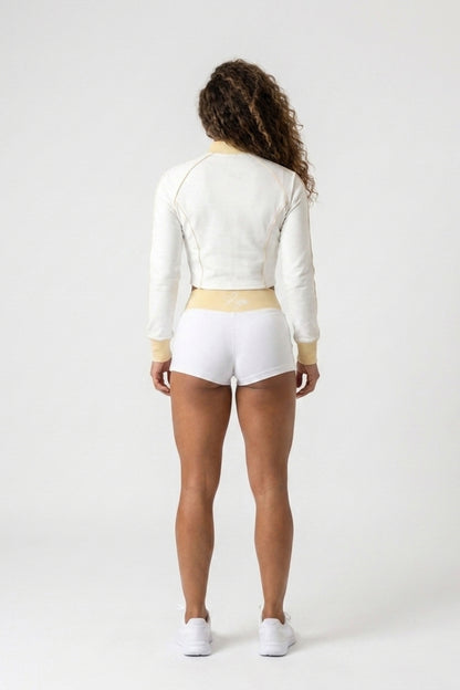 Dames Activewear Set | Sculpting Fit | Cropped Vest | Sportieve Shorts Set