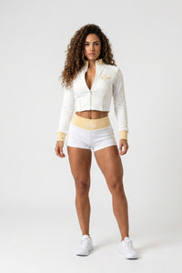 Dames Activewear Set | Sculpting Fit | Cropped Vest | Sportieve Shorts Set