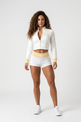 Dames Activewear Set | Sculpting Fit | Cropped Vest | Sportieve Shorts Set