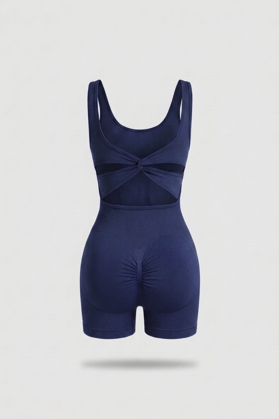 Dames Biker One Piece | Aansluitende Fit | Scrunch Detail | Open Rug Sport One Piece