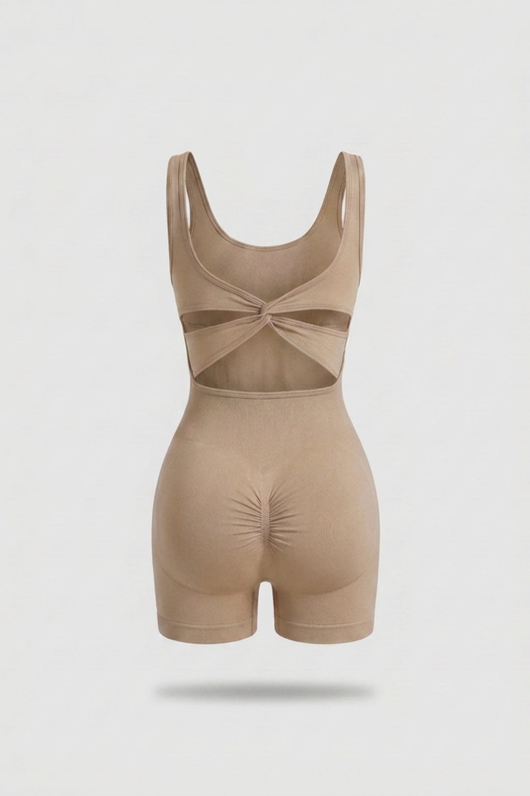 Dames Biker One Piece | Aansluitende Fit | Scrunch Detail | Open Rug Sport One Piece