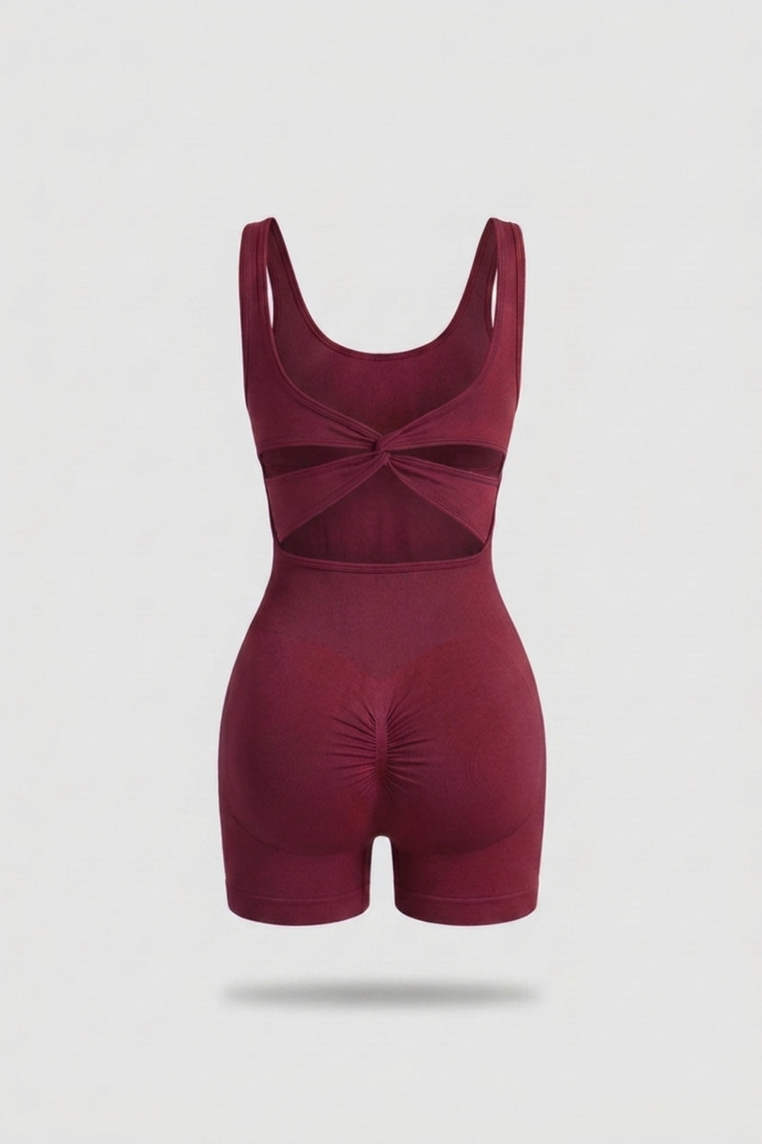 Dames Biker One Piece | Aansluitende Fit | Scrunch Detail | Open Rug Sport One Piece