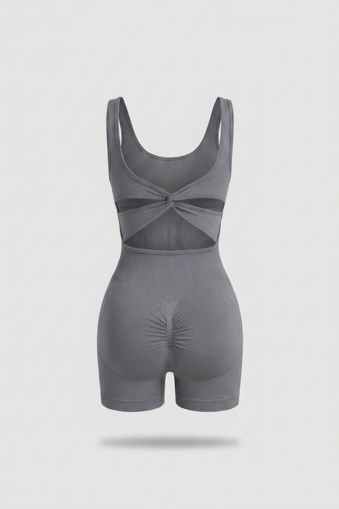 Dames Biker One Piece | Aansluitende Fit | Scrunch Detail | Open Rug Sport One Piece