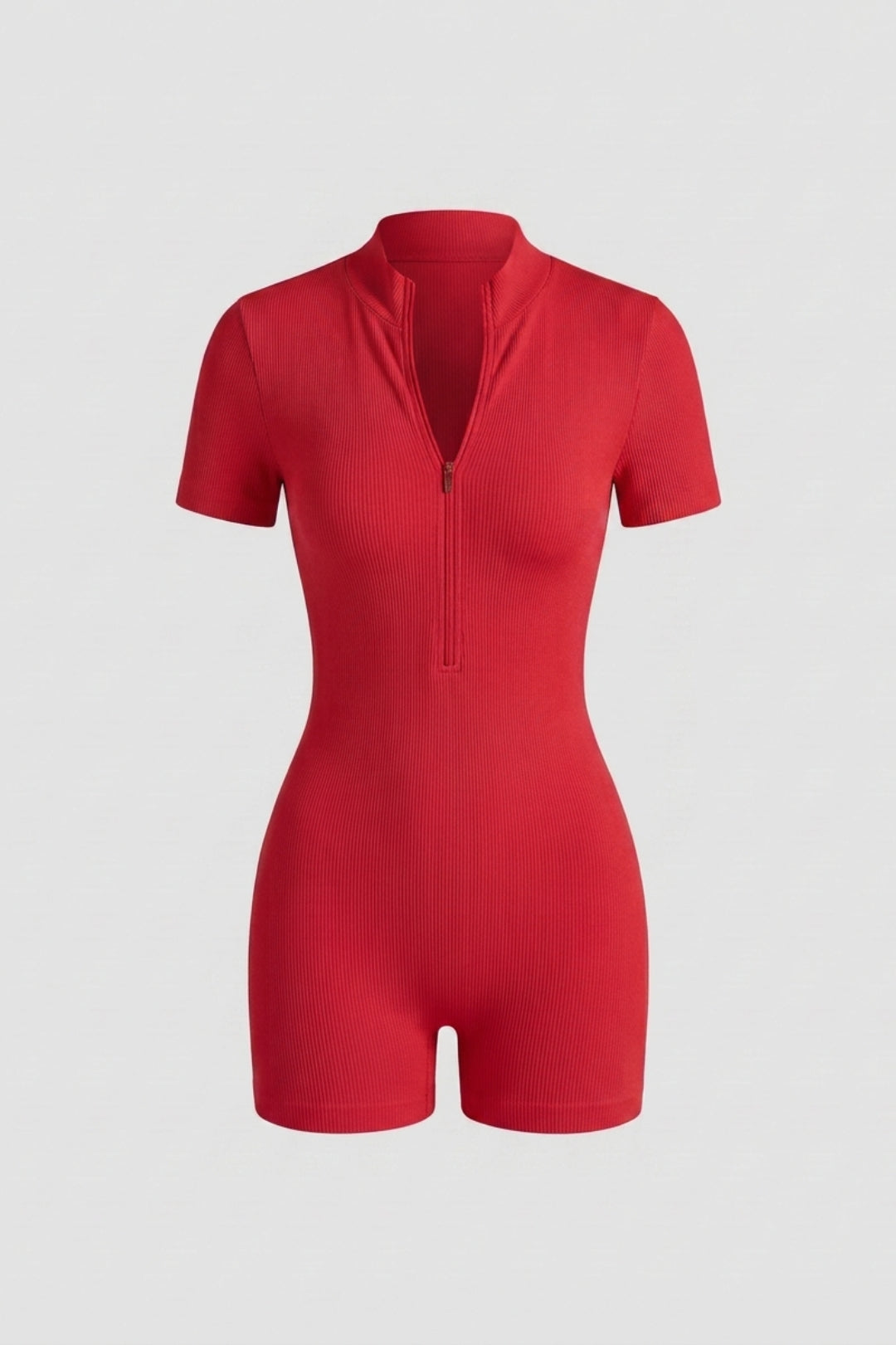 Dames Biker One Piece | Sculpting Fit | Korte Mouwen | Sportieve Workout Jumpsuit