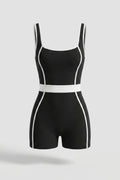Dames Biker jumpsuit | Aansluitende Fit | Contrast Bies | Sportieve One-Piece