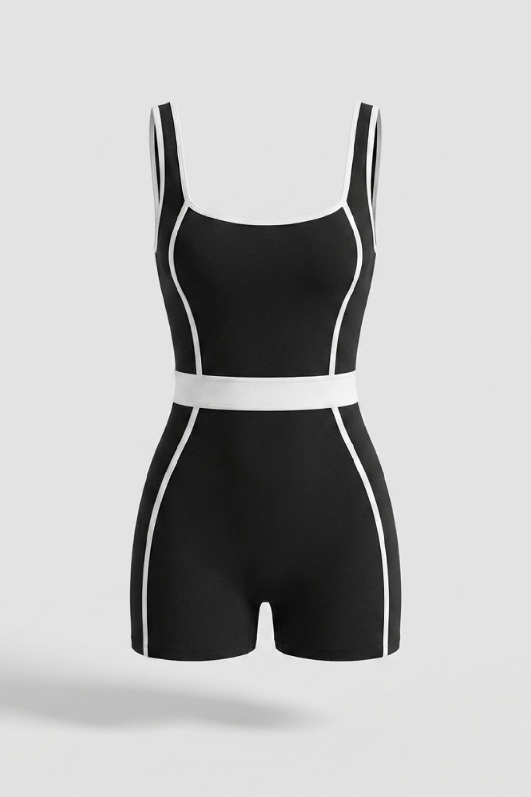 Dames Biker jumpsuit | Aansluitende Fit | Contrast Bies | Sportieve One-Piece