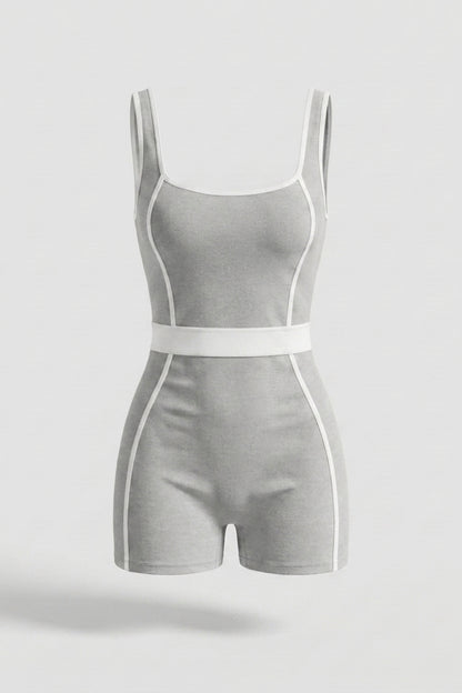 Dames Biker jumpsuit | Aansluitende Fit | Contrast Bies | Sportieve One-Piece