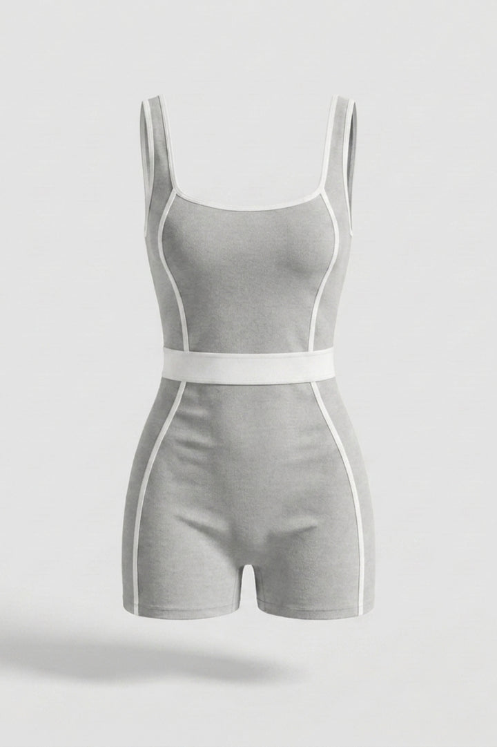 Dames Biker jumpsuit | Aansluitende Fit | Contrast Bies | Sportieve One-Piece