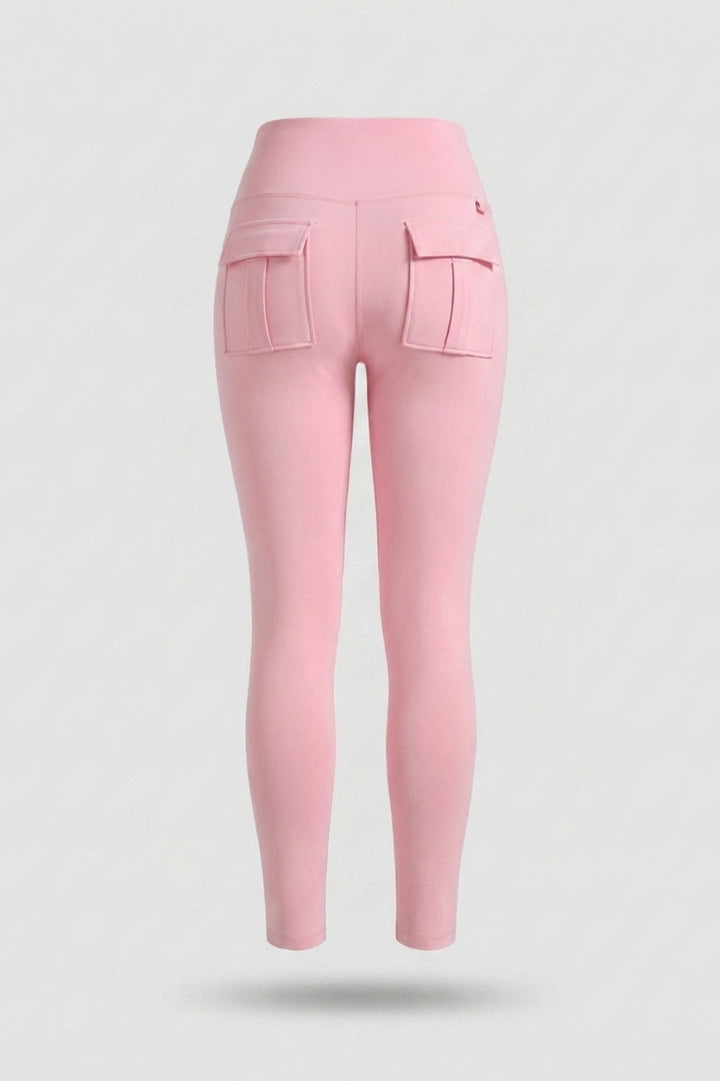 Dames Cargo Legging | Sculpting Fit | High Waist | Lichtblauwe Sportlegging Met Zakken