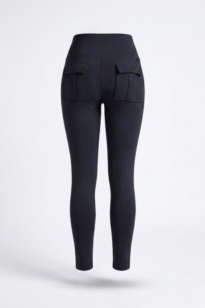 Dames Cargo Legging | Sculpting Fit | High Waist | Lichtblauwe Sportlegging Met Zakken