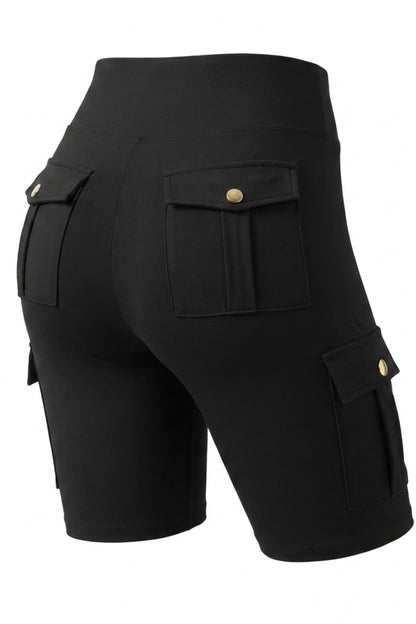Dames Cargo Shorts | Sculpting Fit | High Waist | Biker Short Met Zakken