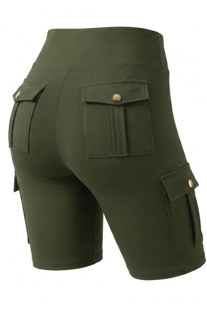 Dames Cargo Shorts | Sculpting Fit | High Waist | Biker Short Met Zakken