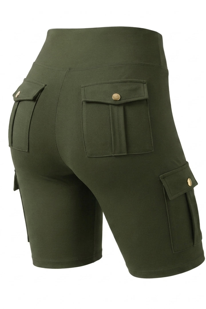 Dames Cargo Shorts | Sculpting Fit | High Waist | Biker Short Met Zakken
