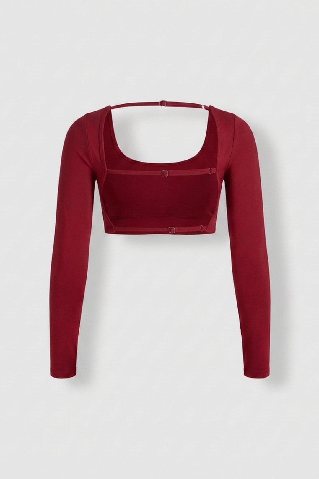 Dames Crop Sport Top | Aansluitende Fit | Open Back | Rode Activewear Top