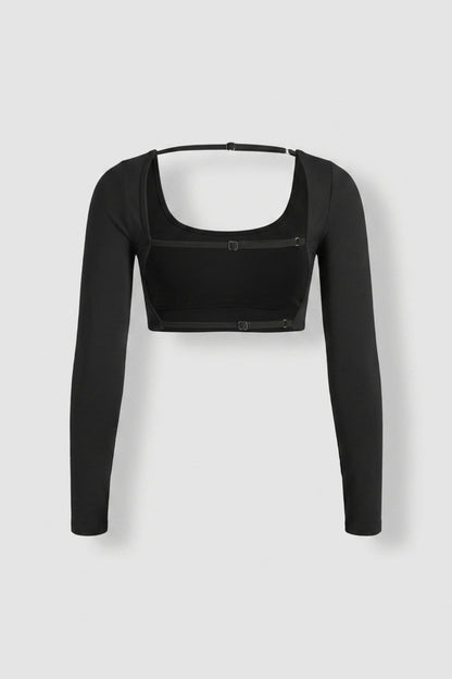 Dames Crop Sport Top | Aansluitende Fit | Open Back | Rode Activewear Top