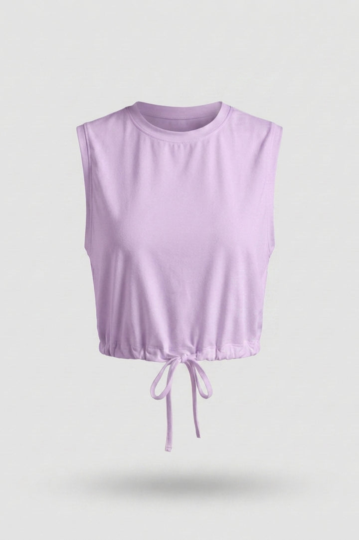 Dames Crop Sport Top | Mouwloos | Verstelbare Zoom | Activewear Top