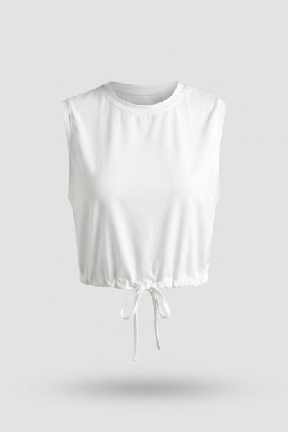 Dames Crop Sport Top | Mouwloos | Verstelbare Zoom | Activewear Top