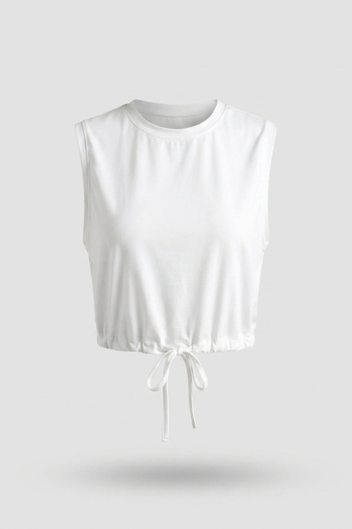 Dames Crop Sport Top | Mouwloos | Verstelbare Zoom | Activewear Top