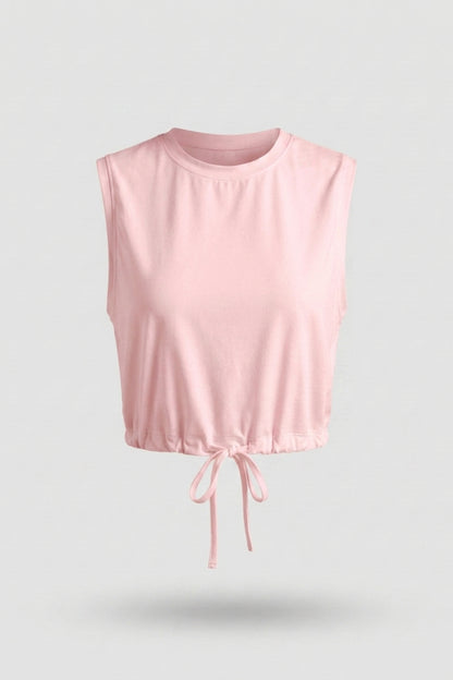 Dames Crop Sport Top | Mouwloos | Verstelbare Zoom | Activewear Top