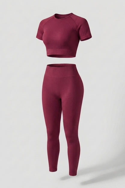 Dames Crop Top En Legging | Aansluitende Fit | High Waist | Workout Set