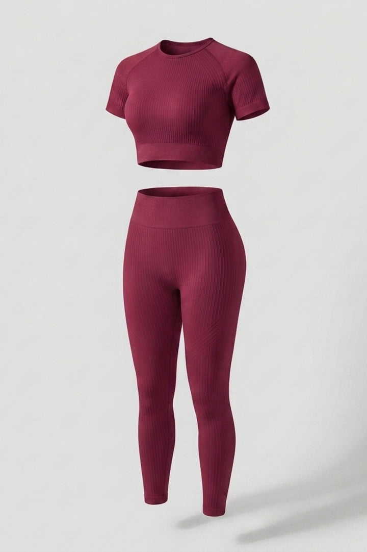 Dames Crop Top En Legging | Aansluitende Fit | High Waist | Workout Set