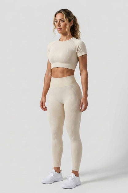 Dames Crop Top En Legging | Aansluitende Fit | High Waist | Workout Set
